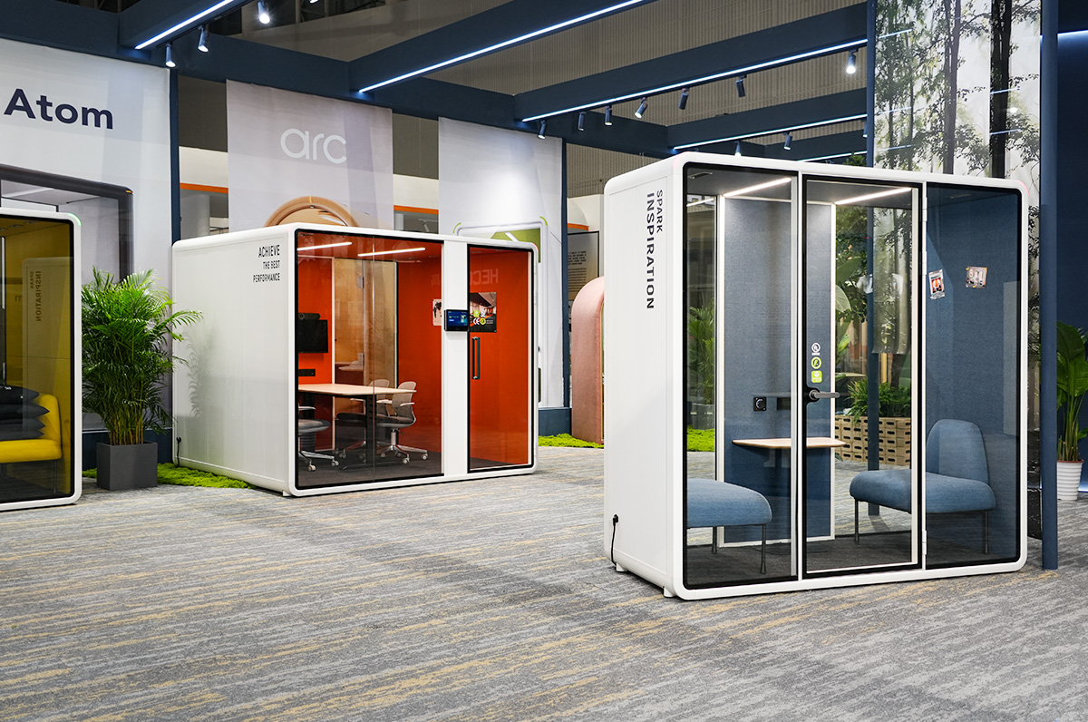 M&W office phone booth installed in a workplace